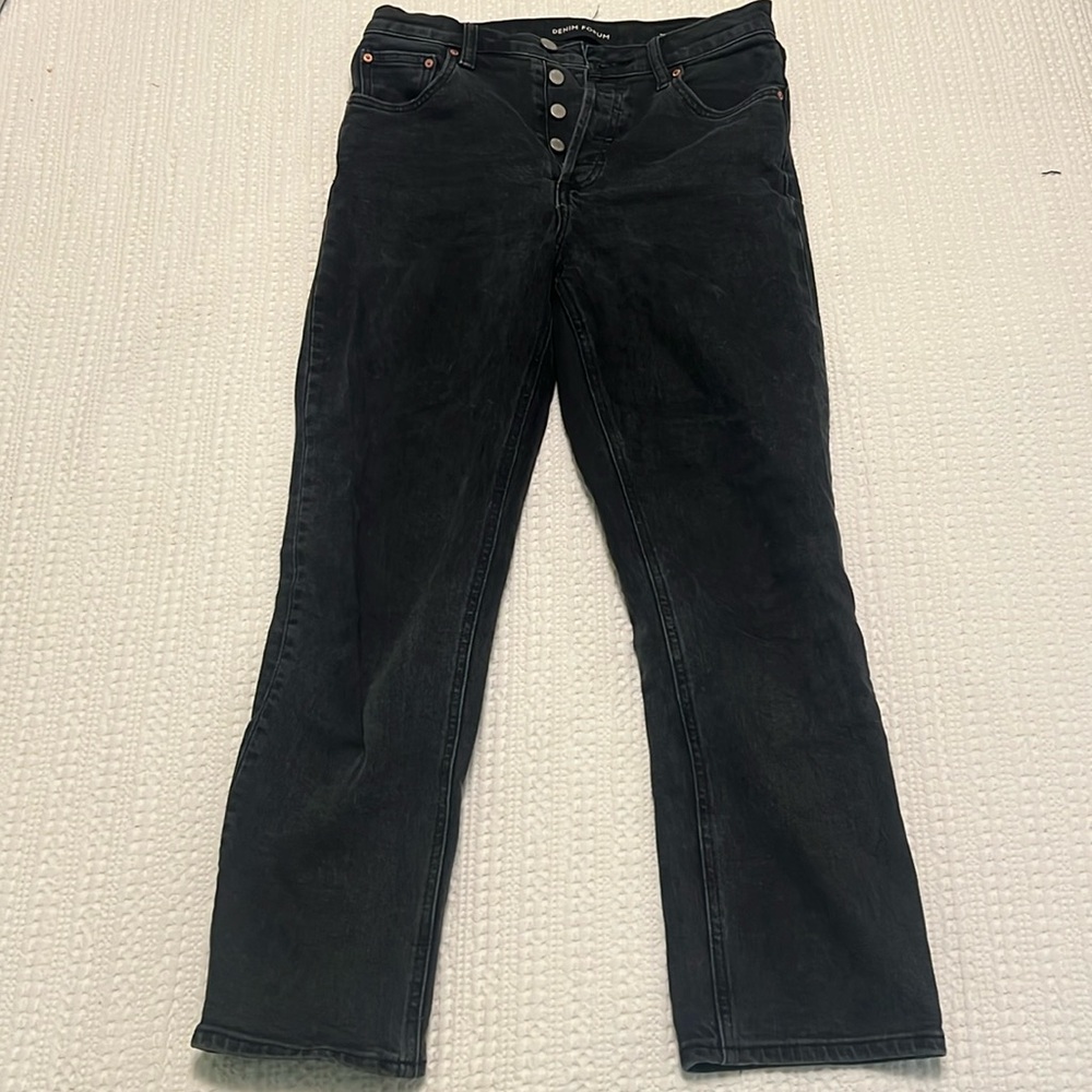 NWOT Arlo high rise straight black jeans
